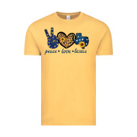 Vintage Mustard Peace Love Texas Vintage Tee - Bettercallsaul