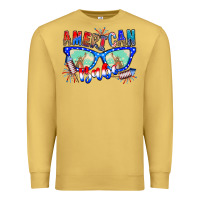 Antique Gold American babe Premium Sweatshirt - CowhideDigitalArt