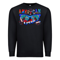 Black American babe Premium Sweatshirt - CowhideDigitalArt