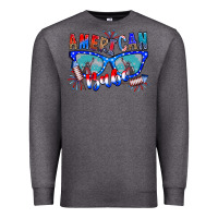 Charcoal Heather American babe Premium Sweatshirt - CowhideDigitalArt