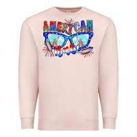 Pale Pink American babe Premium Sweatshirt - CowhideDigitalArt