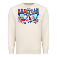 Sandshell American babe Premium Sweatshirt - CowhideDigitalArt