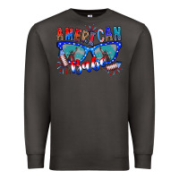 Smoke American babe Premium Sweatshirt - CowhideDigitalArt
