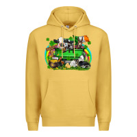 Antique Gold St. Patrick's Day farm animal truck Premium Hoodie - FaDigitalArtStudio