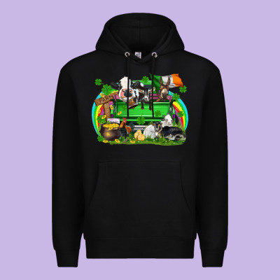 St. Patrick's Day Farm Animal Truck Premium Hoodie Designed By Fadigitalartstudio