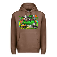 Chestnut St. Patrick's Day farm animal truck Premium Hoodie - FaDigitalArtStudio