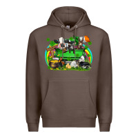 Coffee St. Patrick's Day farm animal truck Premium Hoodie - FaDigitalArtStudio