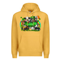 Mustard St. Patrick's Day farm animal truck Premium Hoodie - FaDigitalArtStudio