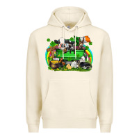 Tofu St. Patrick's Day farm animal truck Premium Hoodie - FaDigitalArtStudio
