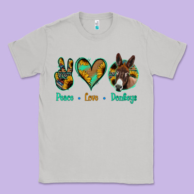 Peace Love Donkeys Classic Tee Designed By Bettercallsaul