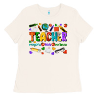Bone teacher crayons kids caffeine Ladies Tee - NancyCooperArtShop