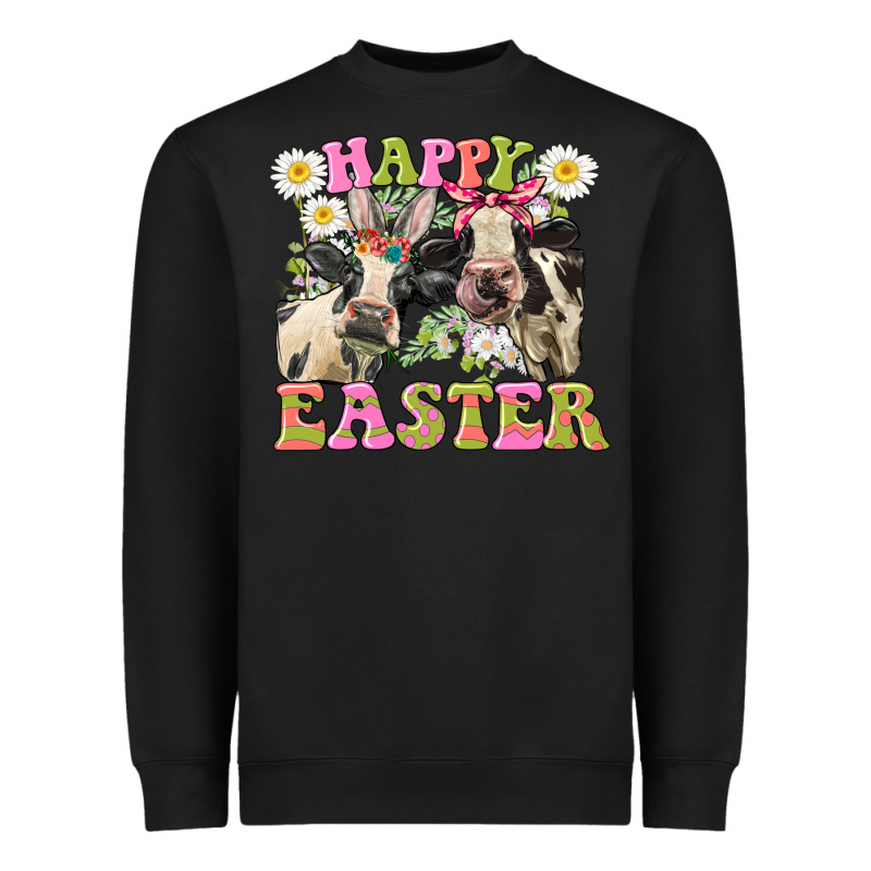 Happy Easter Heifers Easter Day Heavyweight Sweatshirt by CowGirlArtShop | Teevron