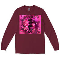 Burgundy strong breast cancer Long Sleeve Tee - RanaPortraitStore