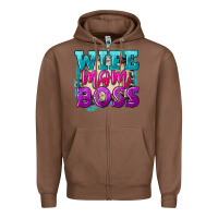 Chestnut wife mom boss Zipper Hoodie - FaDigitalArtStudio