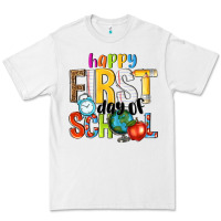 White happy first day of school Premium Tee - NancyCooperArtShop