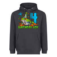Smoke birthday boy frog age 4 Heavyweight Hoodie - LillyAllenDesigns