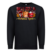 Black balls deep in christmas spirit Premium Sweatshirt - CowhideDigitalArt
