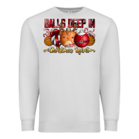 Dove Grey balls deep in christmas spirit Premium Sweatshirt - CowhideDigitalArt