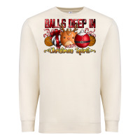 Sandshell balls deep in christmas spirit Premium Sweatshirt - CowhideDigitalArt