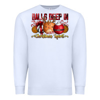 White balls deep in christmas spirit Premium Sweatshirt - CowhideDigitalArt
