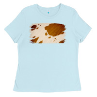 Baby Blue Cowhide Lightbrown Ladies Tee - Jasminsmagicworld