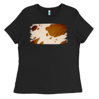 Black Cowhide Lightbrown Ladies Tee - Jasminsmagicworld