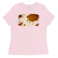 Bubblegum Pink Cowhide Lightbrown Ladies Tee - Jasminsmagicworld