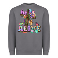 Storm He is alive Easter Day Heavyweight Sweatshirt - CowGirlArtShop