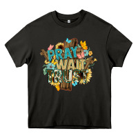 Asphalt pray wait trust crosses christian Heavy Core Tee - NancyCooperArtShop