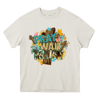 Cream pray wait trust crosses christian Heavy Core Tee - NancyCooperArtShop