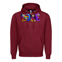 Burgundy Western Love LGBTQ+ Zipper Hoodie - BundleAndBundleShop