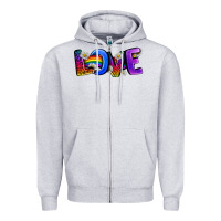 Heather Grey Western Love LGBTQ+ Zipper Hoodie - BundleAndBundleShop