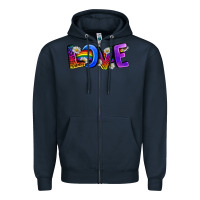 Navy Western Love LGBTQ+ Zipper Hoodie - BundleAndBundleShop