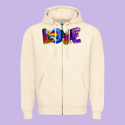 Western Love Lgbtq+ Zipper Hoodie Designed By Bundleandbundleshop