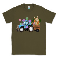 Army Green easter tracktor bunny carrot flowers  egg Classic Tee - RanaPortraitStore