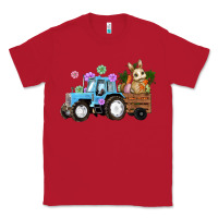 Red easter tracktor bunny carrot flowers  egg Classic Tee - RanaPortraitStore