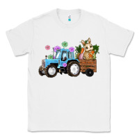 White easter tracktor bunny carrot flowers  egg Classic Tee - RanaPortraitStore