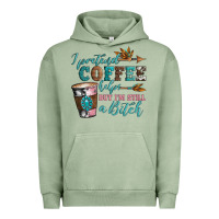 Pigment Oil Green i pretend coffee helps but i'm still a bitch Urban Hoodie - Artiststas