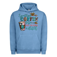 Pigment Pebble Blue i pretend coffee helps but i'm still a bitch Urban Hoodie - Artiststas