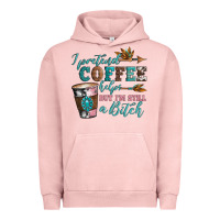 Pigment Salmon i pretend coffee helps but i'm still a bitch Urban Hoodie - Artiststas