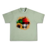Oil Green sunflower christmas patch3 Urban Heavy Tee - JahusDesignShop