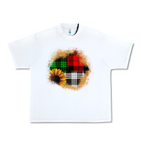 White sunflower christmas patch3 Urban Heavy Tee - JahusDesignShop
