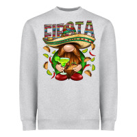 Heather Grey Fiesta gnome with tacos Mexico Heavyweight Sweatshirt - HowdyJamesFarm