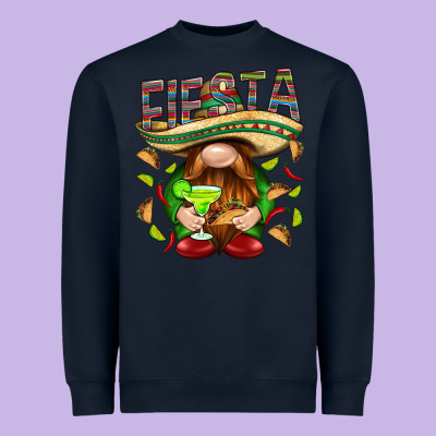 Fiesta Gnome With Tacos Mexico Heavyweight Sweatshirt Designed By Howdyjamesfarm