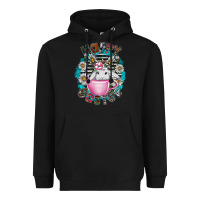 Black Happy Easter Heavyweight Hoodie - CowhideDigitalArt