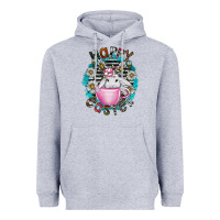 Heather Grey Happy Easter Heavyweight Hoodie - CowhideDigitalArt