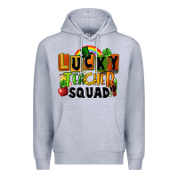 Heather Grey lucky teacher squad St. Patricks Day Premium Hoodie - FaDigitalArtStudio