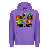 Purple lucky teacher squad St. Patricks Day Premium Hoodie - FaDigitalArtStudio