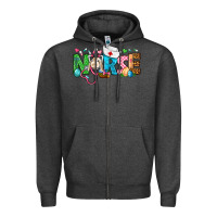 Charcoal Heather Easter Nurse Zipper Hoodie - BundleAndBundleShop
