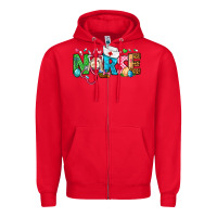 Red Easter Nurse Zipper Hoodie - BundleAndBundleShop